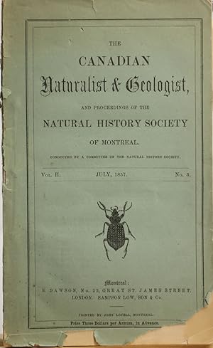The Canadian Naturalist (and) geologist, and proceedings of the Natural History Society of Montre...