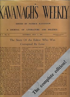 KAVANAGH'S WEEKLY A Journal of Literature and Politics Vol. 1. No. 13.
