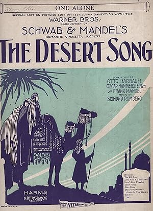 Seller image for One Alone: from the Warner Bros / Vitaphone Picture The Desert Song for sale by Cher Bibler