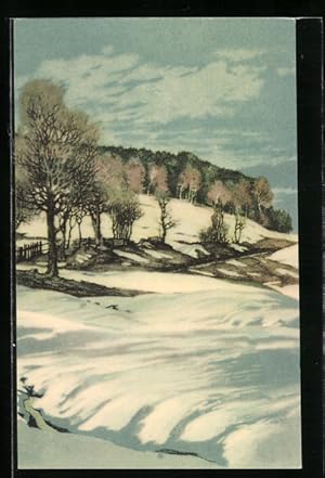Bild des Verkufers fr Knstler-Ansichtskarte Friedrich Iwan: Schneeschmelze zum Verkauf von Bartko-Reher