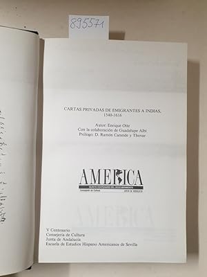 Bild des Verkufers fr Cartas privadas de emigrantes a Indias, 1540 - 1616 : zum Verkauf von Versand-Antiquariat Konrad von Agris e.K.