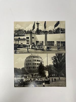 Postkarte Postkarten Internationale Hygiene Ausstellung Dresden 1930 2 Stück Kugelhaus und Lilipu...