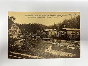 Postkarte Rabenauer Grund Bahnhof Rabenauer Mühle Datiert 28.05.1920 Inh. Reinh. Gretzschel