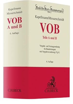 Seller image for VOB Teile A und B: Vergabe- und Vertragsordnung fr Bauleistungen mit Vergabeverordnung (VgV) (Beck'sche Kurz-Kommentare, Band 58) for sale by Studibuch
