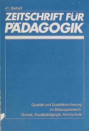 Seller image for Qualitt und Qualittssicherung im Bildungsbereich: Schule, Sozialpdagogik, Hochschule. Zeitschrift fr Pdagogik, 41. Beiheft for sale by books4less (Versandantiquariat Petra Gros GmbH & Co. KG)