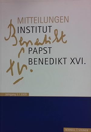 Seller image for Mitteilungen Institut Papst Benedikt XVI MIPB 2/2009 for sale by books4less (Versandantiquariat Petra Gros GmbH & Co. KG)