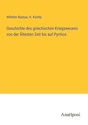 Seller image for Geschichte des griechischen Kriegswesens von der ltesten Zeit bis auf Pyrrhos for sale by moluna