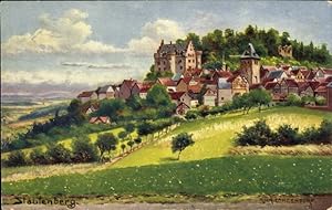 Künstler Ansichtskarte / Postkarte Lanzendorf, R., Staufenberg Hessen, Burgen und Schlösser Oberh...