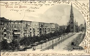 Ansichtskarte / Postkarte Berlin Kreuzberg, Gneisenaustraße mit der Garnisonkirche