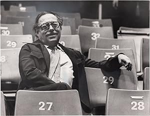 Original photograph of Tennessee Williams on stage during rehearsal, 1977