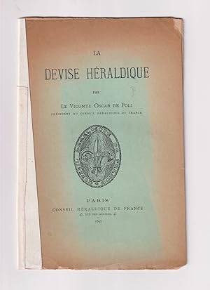Bild des Verkufers fr La devise hraldique zum Verkauf von Librairie Philosophique J. Vrin