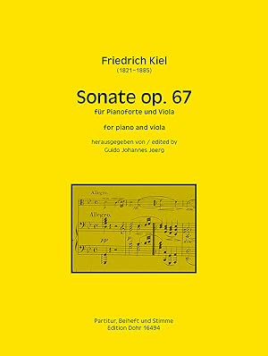 Bild des Verkufers fr Sonate fr Pianoforte und Viola op. 67 zum Verkauf von Verlag Christoph Dohr