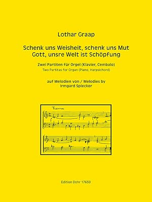 Bild des Verkufers fr Zwei Partiten auf Melodien von Irmgard Spiecker fr Orgel (oder anderes Tasteninstrument) zum Verkauf von Verlag Christoph Dohr