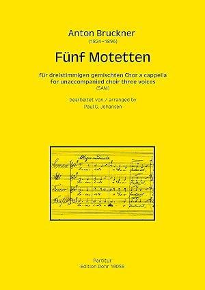Bild des Verkufers fr Fnf Motetten (fr dreistimmigen gemischten Chor a cappella) zum Verkauf von Verlag Christoph Dohr