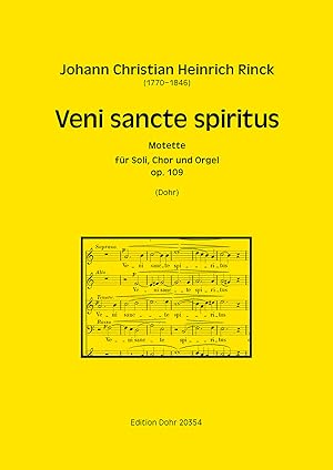 Bild des Verkufers fr Veni sancte spiritus fr Soli, Chor und Orgel a-Moll op. 109 -Motette- zum Verkauf von Verlag Christoph Dohr