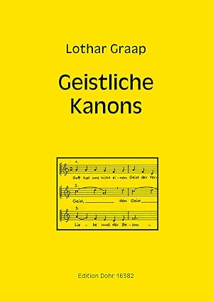 Seller image for Geistliche Kanons (enthlt 19 Kanons auf biblische Texte) for sale by Verlag Christoph Dohr