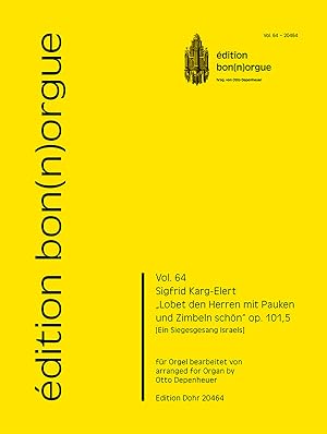 Immagine del venditore per Lobet den Herren mit Pauken und Zimbeln schn op. 101/5 -Ein Siegesgesang Israels (Alla Hndel)- (fr Orgel) venduto da Verlag Christoph Dohr
