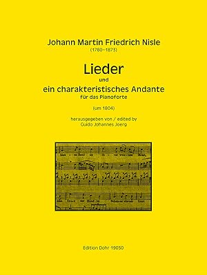 Bild des Verkufers fr Lieder und ein charakteristisches Andante o.op. (ca. 1804) zum Verkauf von Verlag Christoph Dohr