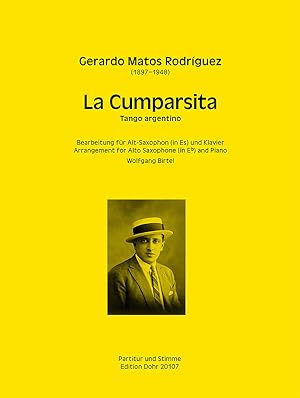 Bild des Verkufers fr La Cumparsita -Tango argentino- (fr Alt-Saxophon und Klavier) zum Verkauf von Verlag Christoph Dohr