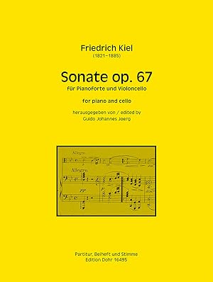 Bild des Verkufers fr Sonate fr Pianoforte und Violoncello op. 67 zum Verkauf von Verlag Christoph Dohr