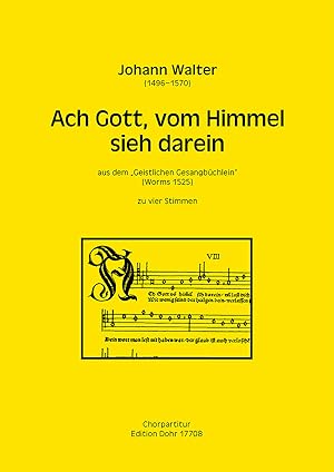 Seller image for Ach Gott, vom Himmel sieh darein zu vier Stimmen (SATB) -Saluum me fac Deus- (aus dem "Geistlichen Gesangbchlein") for sale by Verlag Christoph Dohr