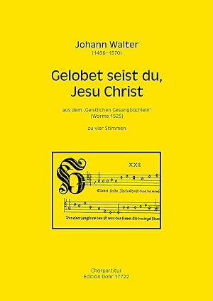 Seller image for Gelobet seist du, Jesu Christ zu vier Stimmen (SATB) (aus dem "Geistlichen Gesangbchlein") for sale by Verlag Christoph Dohr