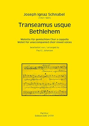 Bild des Verkufers fr Transeamus usque Bethlehem -Motette fr gemischten Chor a cappella- zum Verkauf von Verlag Christoph Dohr