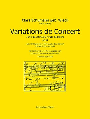 Bild des Verkufers fr Variations de Concert fr Klavier op. 8 -sur la Cavatine du Pirate de Bellini- (Pariser Fassung 1839) zum Verkauf von Verlag Christoph Dohr