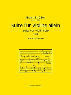 Bild des Verkufers fr Suite fr Violine allein (1926) zum Verkauf von Verlag Christoph Dohr