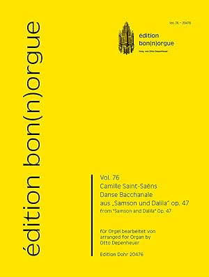 Image du vendeur pour Danse Bacchanale (fr Orgel) (aus "Samson und Dalila" op. 47) mis en vente par Verlag Christoph Dohr
