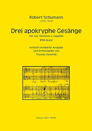Bild des Verkufers fr Drei apokryphe Gesnge fr vier Stimmen a cappella RSW deest zum Verkauf von Verlag Christoph Dohr