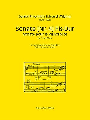Bild des Verkufers fr Sonate [Nr. 4] fr Pianoforte Fis-Dur op. 7 (um 1843) zum Verkauf von Verlag Christoph Dohr
