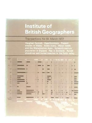 Bild des Verkufers fr Institute of British Geographers Transactions No. 55 March 1972 zum Verkauf von World of Rare Books