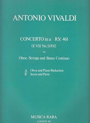 Oboe Concerto in a minor, RV 461 (F.VII No.5) - Oboe & Piano