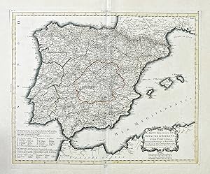 Image du vendeur pour Carte du Royaume d'Espagne et de Portugal" - Espana Spain Spanien Espagne Portugal mis en vente par Antiquariat Steffen Vlkel GmbH