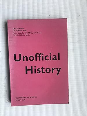 Imagen del vendedor de Unofficial History a la venta por Beach Hut Books