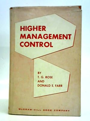 Imagen del vendedor de Higher Management Control a la venta por World of Rare Books