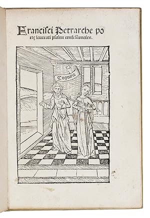 Psalmi confessionales.[Deventer, Albert Pafraet, ca. 1514-1517]. 8vo. With 2 allegorical woodcut ...