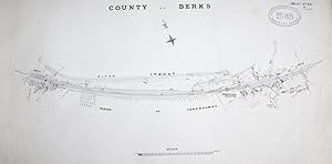 17 original drawings of Great Western Railway track layout from Tilehurst to Didcot