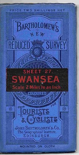 Bartholomew's New Reduced Survey. Sheet 27. Swansea Scale 2 Miles to an Inch. Coloured for Touris...