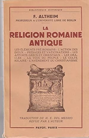 Imagen del vendedor de La Religion romaine antique. a la venta por Ammareal