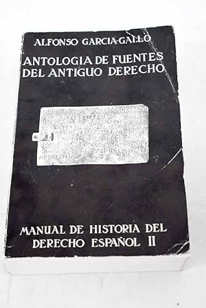 Manual de historia del derecho español, tomo II