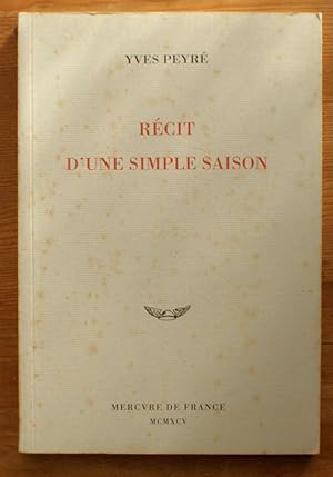 Récit d'une simple saison