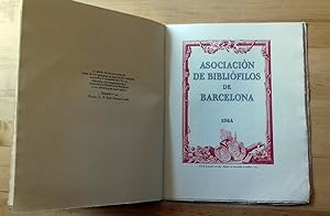 ASOCIACIÓN DE BIBLIÓFILOS DE BARCELONA 1944