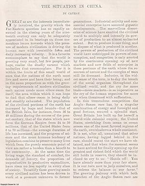 Imagen del vendedor de The Situation in China. An original article from the Harper's Monthly Magazine, 1898. a la venta por Cosmo Books