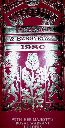 Seller image for Debrett's peerage and baronetage, with Her Majesty's Royal Warrant holders : comprises information concerning the Royal Family, the peerage, privy counsellors, Scottish Lords of Session, baronets, and chiefs of names and clans in Scotland [1980] for sale by ANTIQUARIAT.WIEN Fine Books & Prints