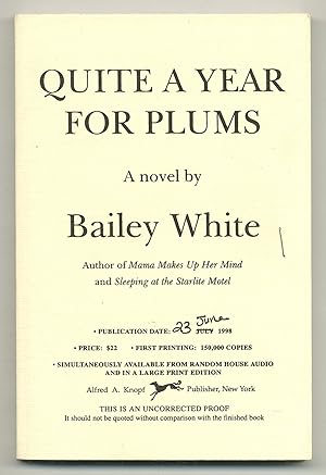Bild des Verkufers fr Quite A Year For Plums zum Verkauf von Between the Covers-Rare Books, Inc. ABAA
