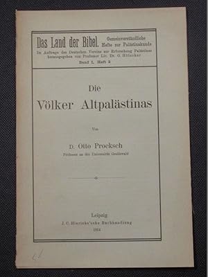 Bild des Verkufers fr Die Vlker Altpalstinas. zum Verkauf von Das Konversations-Lexikon