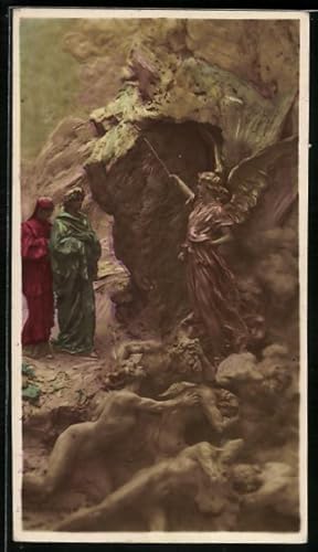Imagen del vendedor de Knstler-Ansichtskarte Domenico Mastroianni: Divina Comedia, Inferno a la venta por Bartko-Reher