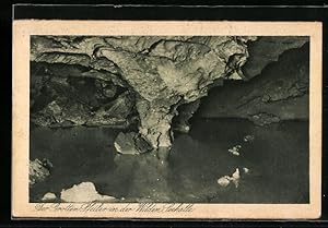 Ansichtskarte Uftrungen, Höhle Heimkehle, Grotten-Pfeiler in der Wilden Seehalle